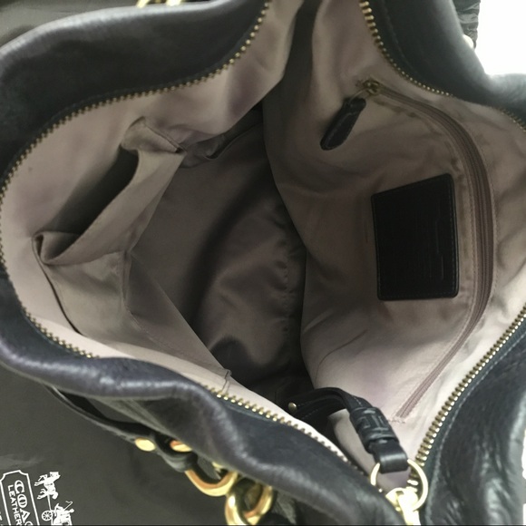 Coach purple leather handbag - Picture 4 of 9